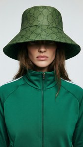 Oversized Green Bucket Hat Editorial