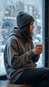 Oversized Hoodie Winter Window