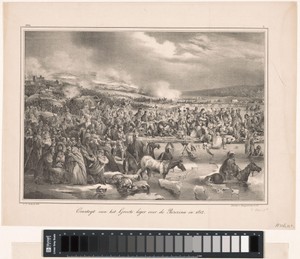 Overtocht van Napoleons leger over de Berezina in 1812
