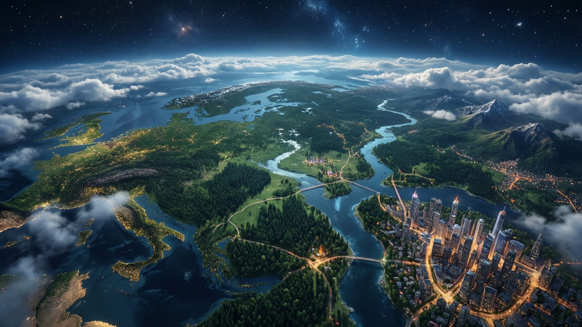 Overworld from Above by Wallpapers.art Studio