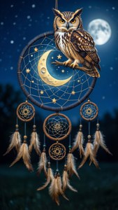 Owl Moon Dream Catcher