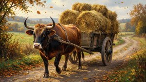 Ox Cart in Autumn