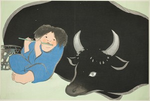 Oxherd Flutist, from the series "Worlds of Things (Momoyogusa)"