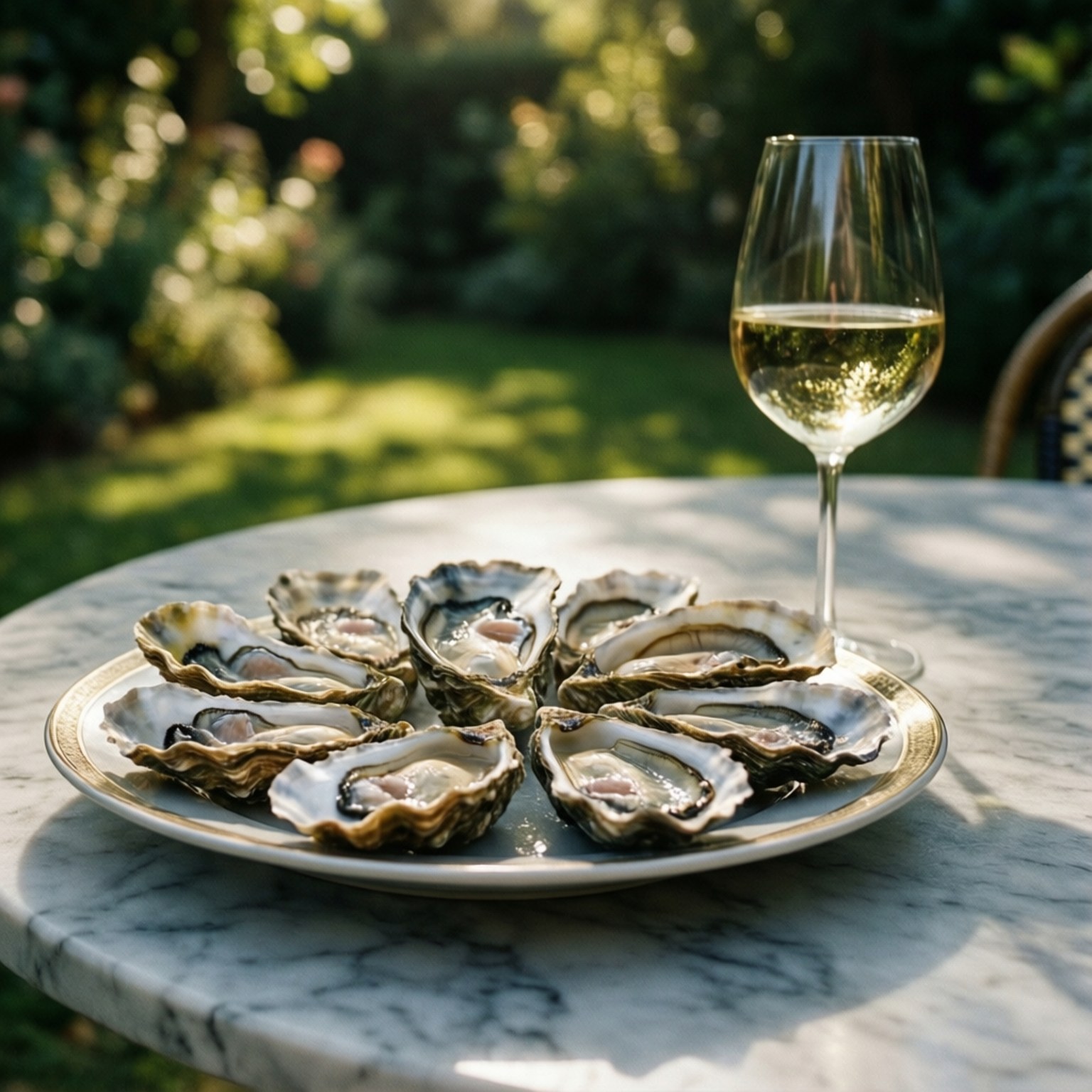 Oysters and Wine by Wallpapers.art Studio