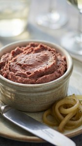 Pâté in Ramekin with Pickled Onions