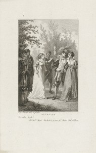Paar en een toesnellende vrouw