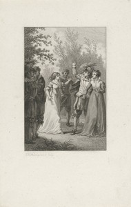 Paar en toesnellende vrouw