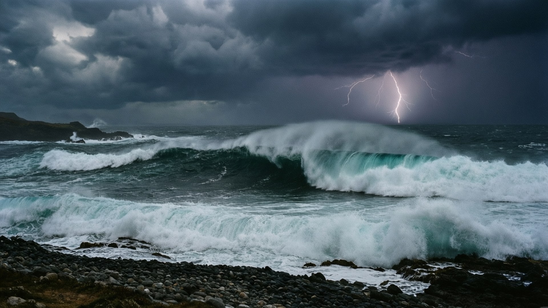 Pacific Storm Fury by Wallpapers.art Studio