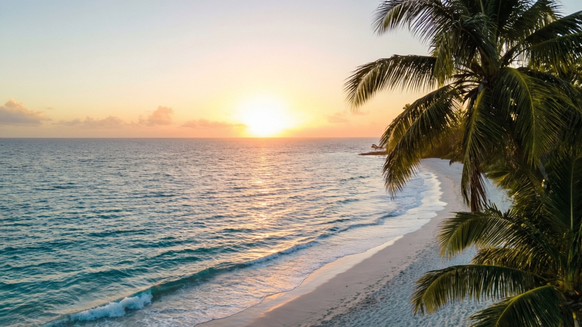 Pacific Sunrise Beach by Wallpapers.art Studio