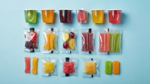 Packaged Fruit Snacks Flat Lay