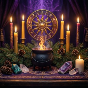 Pagan Yule Altar