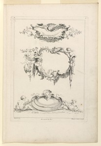 Page Five from "Cinquième Livre Contenant des Cartouches Inventés par G. M. Oppenort Architecte du Roi et Gravé par Huquier"