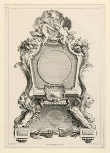Page Five from "Second Licre Contenant Differens Desseins de Pendules Inventés par G. M. Oppenort Architecte du Roi et Gravés par Huquier"