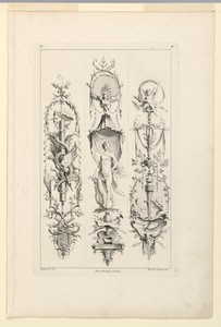 Page Four from "Quatrieme Livre Contenant Des Montans où Pilastres Inventés par G. M. Oppenort Architecte du Roi et Gravés par Huquier"