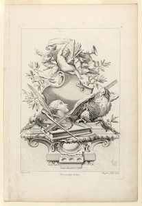 Page Six from "Premier Livre De Differents morceaux A l'Usage de tous ceux qui s'appliquent aux beuax Arts Inventé Par G.M. Oppenort Architecte du Roy Et Gravé par Huquier," Serie A (Moyen Oppenord)