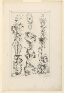 Page T hree from "Quatrieme Livre Contenant Des Montans où Pilastres Inventés par G. M. Oppenort Architecte du Roi et Gravés par Huquier"