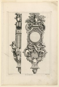 Page Three from "Second Licre Contenant Differens Desseins de Pendules Inventés par G. M. Oppenort Architecte du Roi et Gravés par Huquier"
