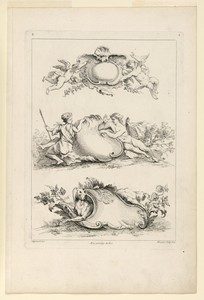 Page Two from "Cinquième Livre Contenant des Cartouches Inventés par G. M. Oppenort Architecte du Roi et Gravé par Huquier"