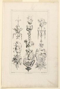 Page Two from "Quatrieme Livre Contenant Des Montans où Pilastres Inventés par G. M. Oppenort Architecte du Roi et Gravés par Huquier"