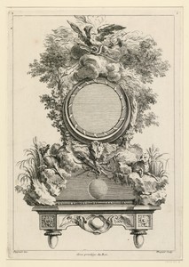 Page Two from "Second Licre Contenant Differens Desseins de Pendules Inventés par G. M. Oppenort Architecte du Roi et Gravés par Huquier"