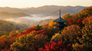 Pagoda in Autumn Hills