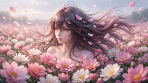 Paimon in a Flower Field