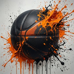 Paint Splatter Basketball