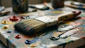 Paintbrush on Canvas