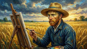 Painter in the Wheat Field