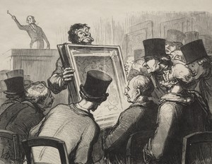 Painting Enthusiasts at Auction House Bouillon