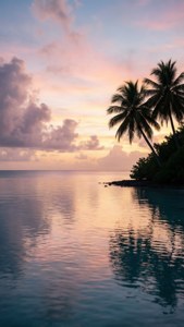 Palm Tree Sunset Serenity