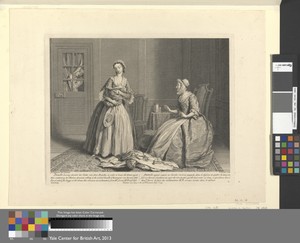 Pamela having divided her clothes into threee Bundles, in order to leave the House, rejects that containing her Masters presents calling it the wicked bundle, & harangues over her own little Parcel which she huggs in her Arms;...
