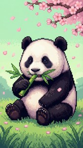 Panda Eating Bamboo