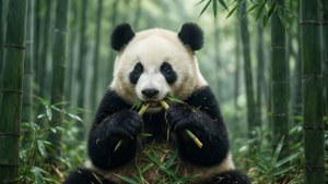 Panda Eating Bamboo