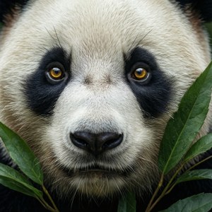 Panda Eye Close-Up