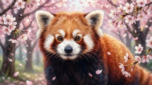 Panda in Cherry Blossoms