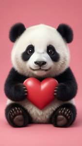 Panda Love Heart