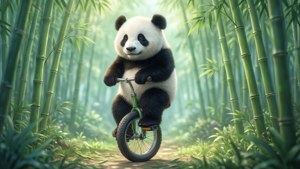 Panda Unicycle Bamboo