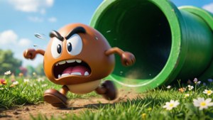 Panicked Goomba Running