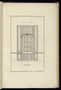 Panneau avec porte vitrée