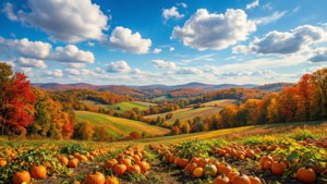 Panoramic Harvest Fields