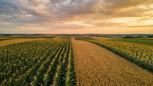 Panoramic Harvest Fields