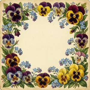 Pansy Postcard Frame