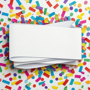 Paper Cutout White Banner