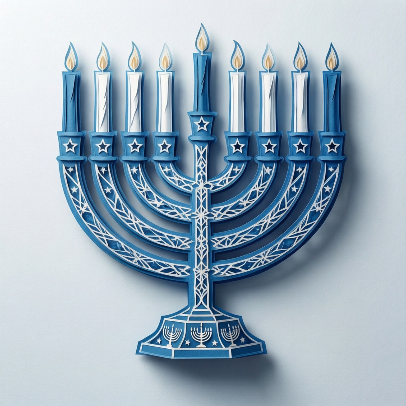 Papercut Menorah Star by Wallpapers.art Studio