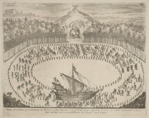 Parade with a Chariot Having the Form of a Ship