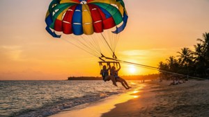 Parasailing at Sunset
