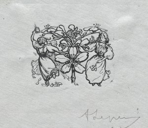 Paris Almanac, 1897:  Tail-piece, Spring