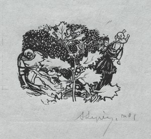 Paris Almanac, 1897:  Tail-piece, Winter