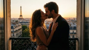 Paris Sunset Kiss